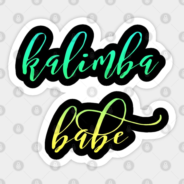 Kalimba Babe Sticker by coloringiship